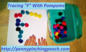 Tracing F With Pompoms