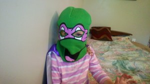 The mask &amp; cape were gifts purchased with Mommy's rewards programs